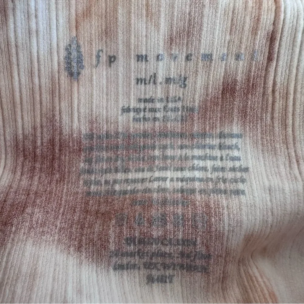Free People Space Dye Om Ashanti Leggings Women’s Medium Large Orange Beige